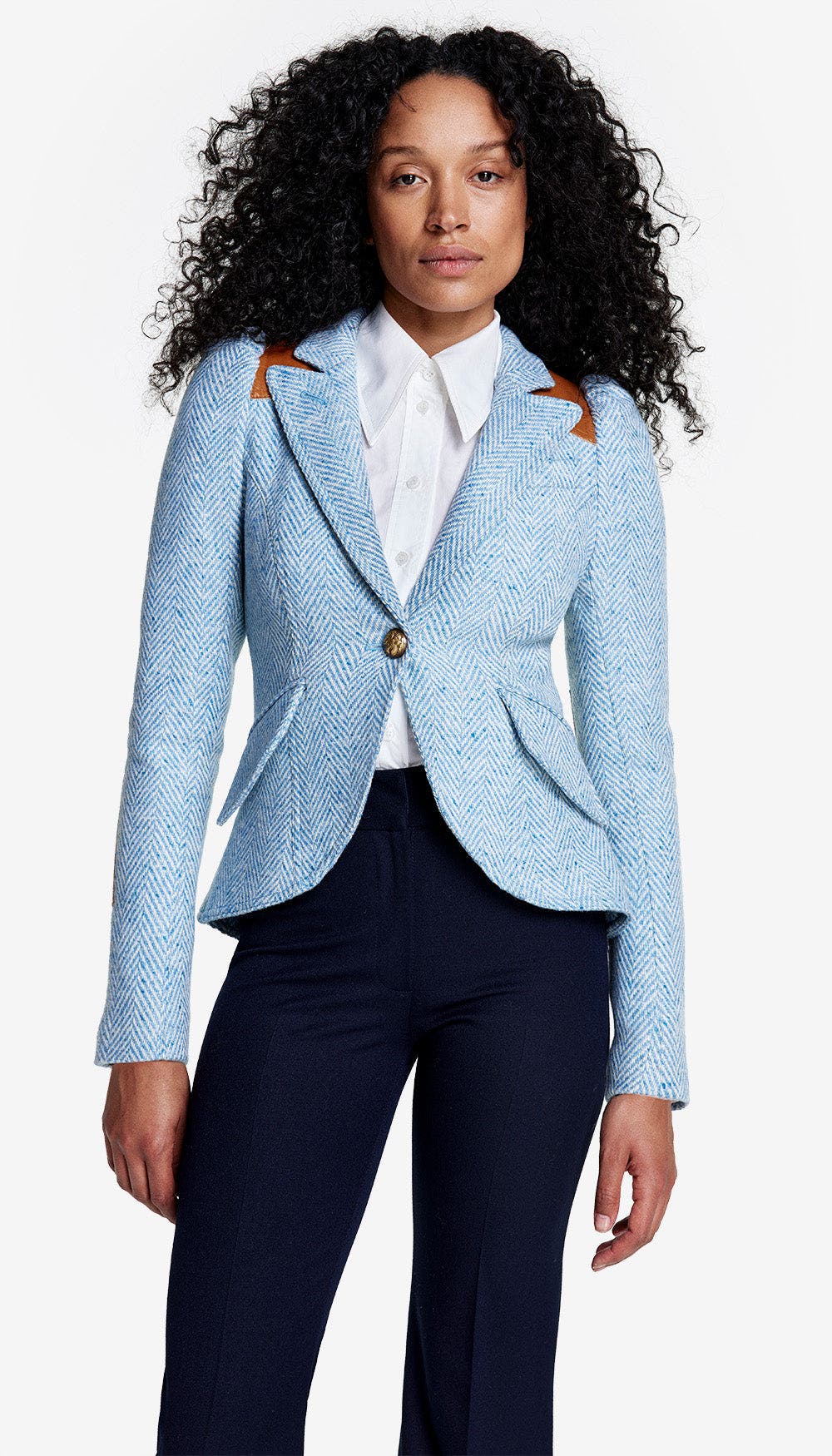 selected Blue Herringbone