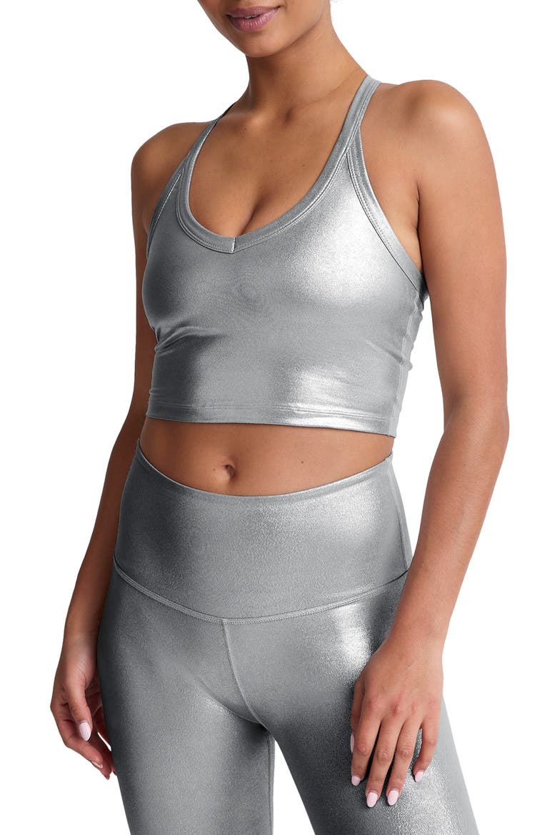On the Up Crop Tank, Main, color, LIQUID SILVER