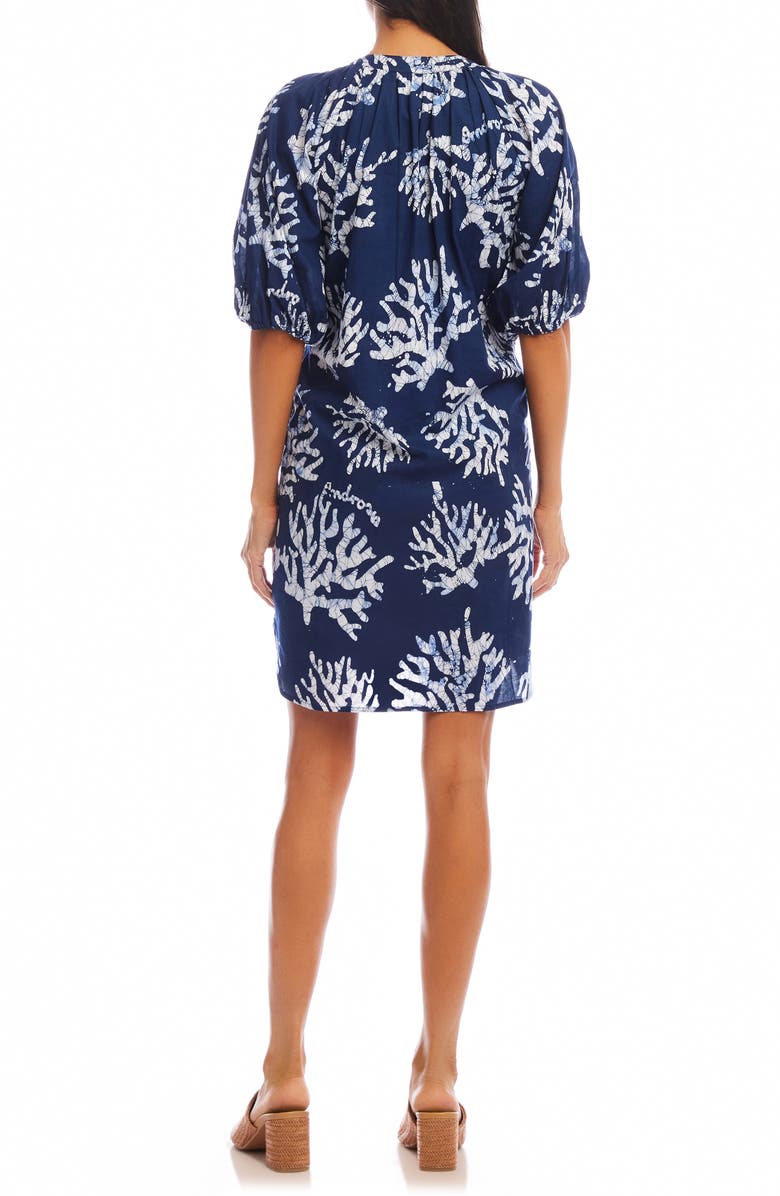 Karen Kane Coral Print Tassel Cotton Dress, Alternate, color, 