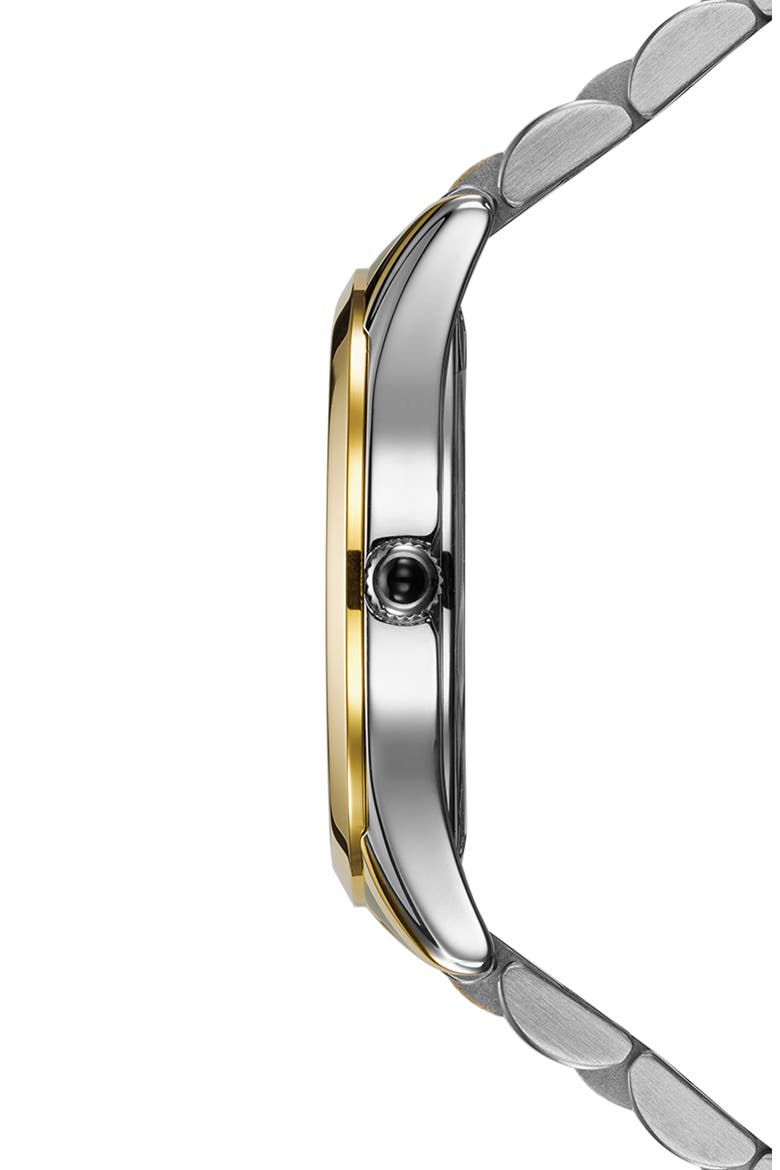 Classic R Diamond Two-Tone Bracelet Watch, 34mm, Alternate, color, TWO TONE