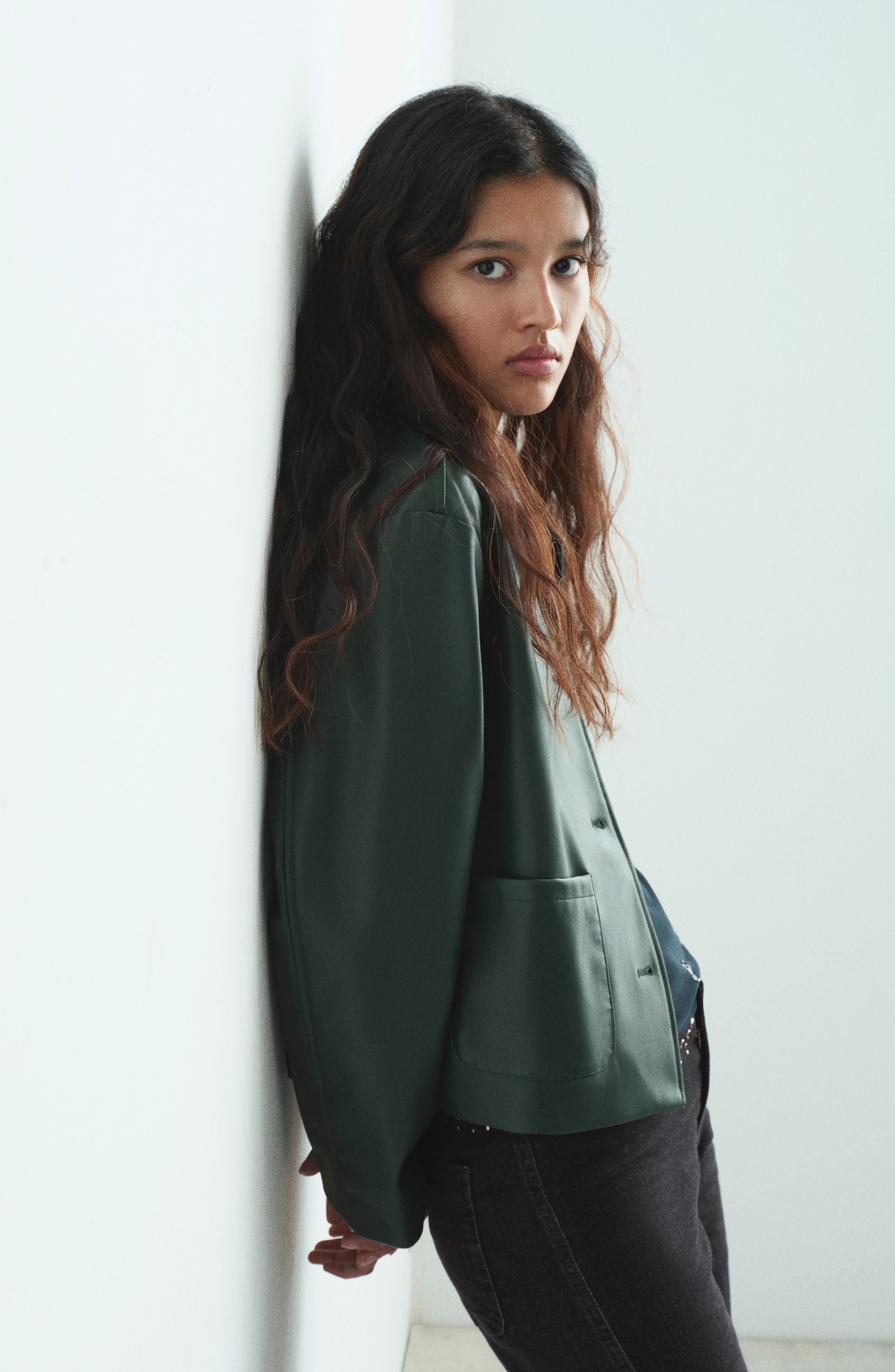 Faux Leather Jacket - image 2