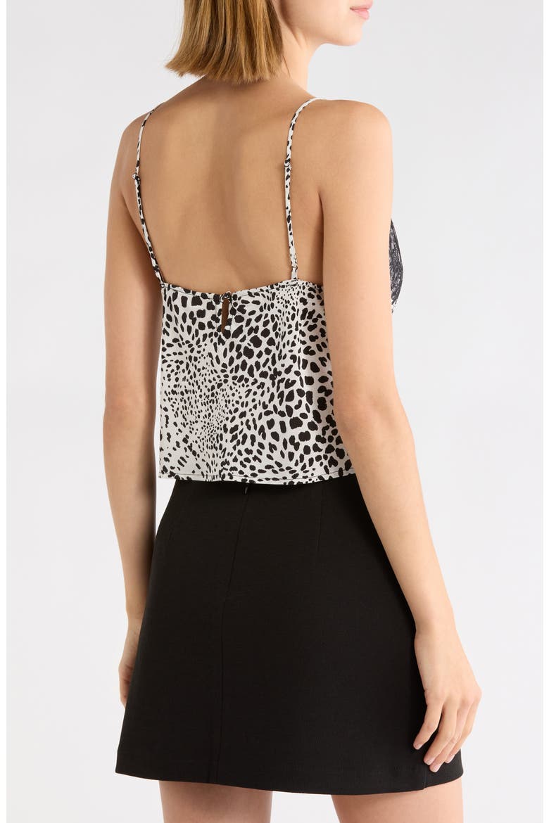 Celia Mixed Media Camisole, Alternate, color, IVORY DALMATION