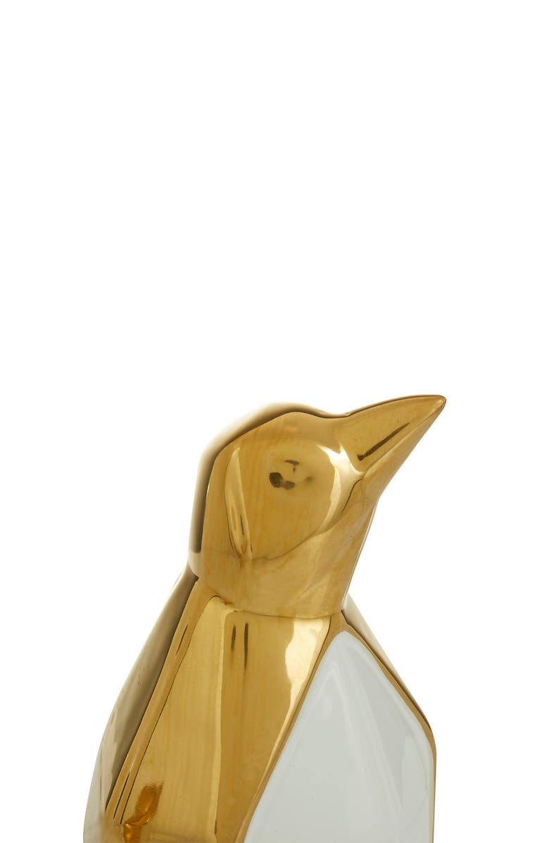 COSMO BY COSMOPOLITAN Goldtone Porcelain Glam Penguin Sculpture - Set of 2, Alternate, color, Gold