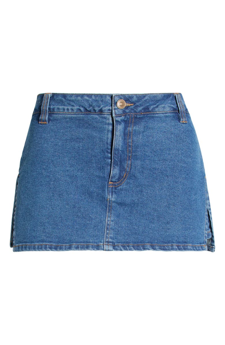 BP. Side Slit Denim Skort, Main, color, 