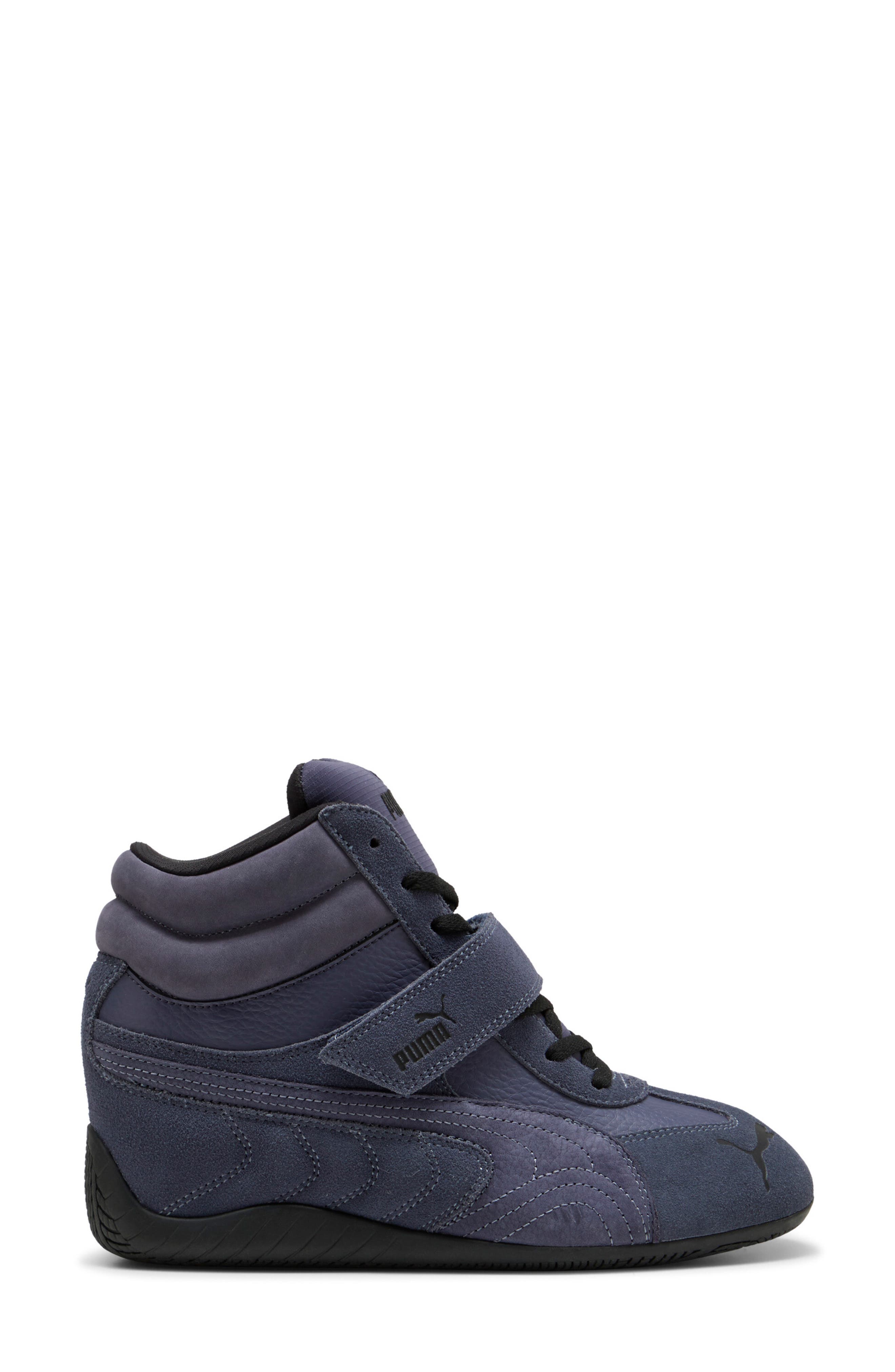 Speedcat Wedge Leather Sneaker, Alternate, color, INKY DEPTHS/ PUMA BLACK