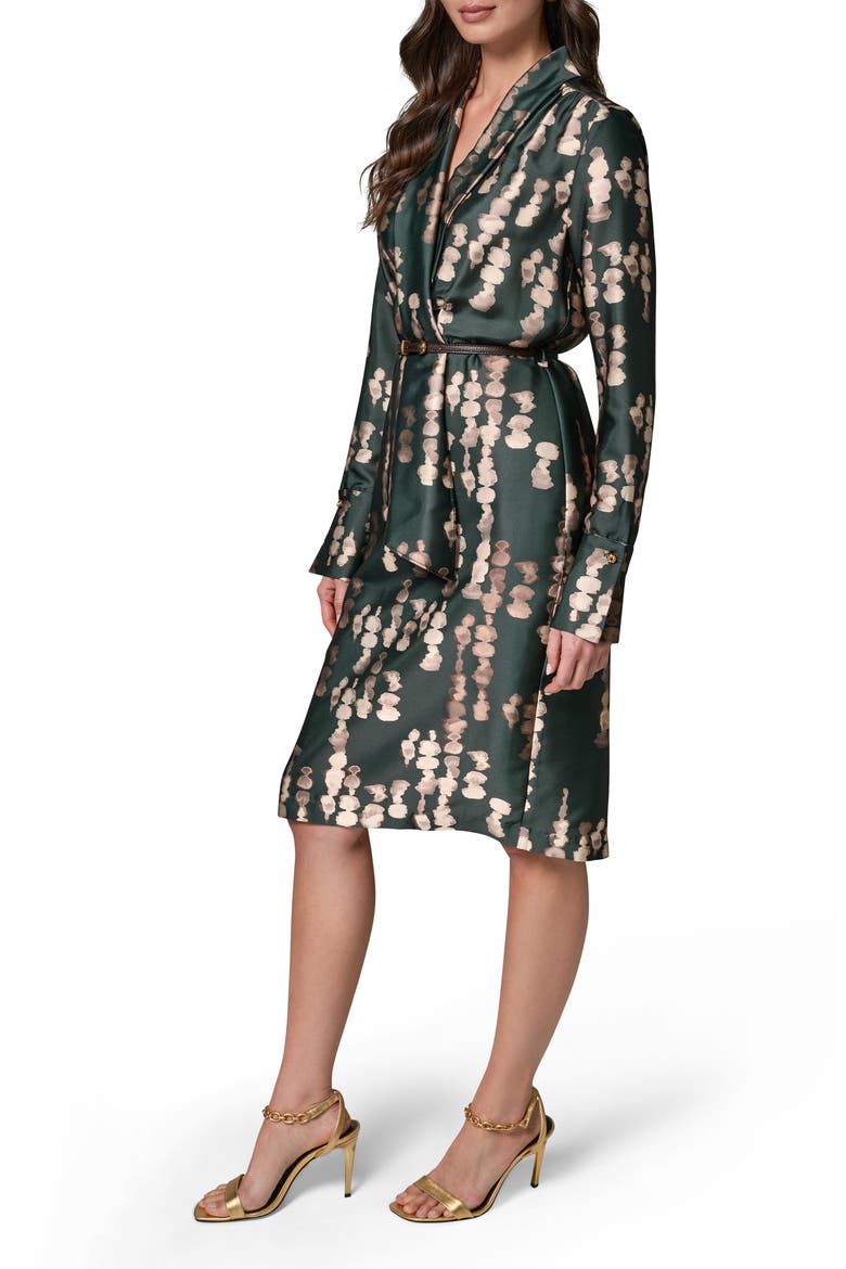 Belted Long Sleeve Dress, Alternate, color, BLACK FOREST