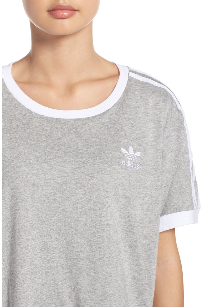 3-Stripes Tee, Alternate, color, MEDIUM GREY HEATHER