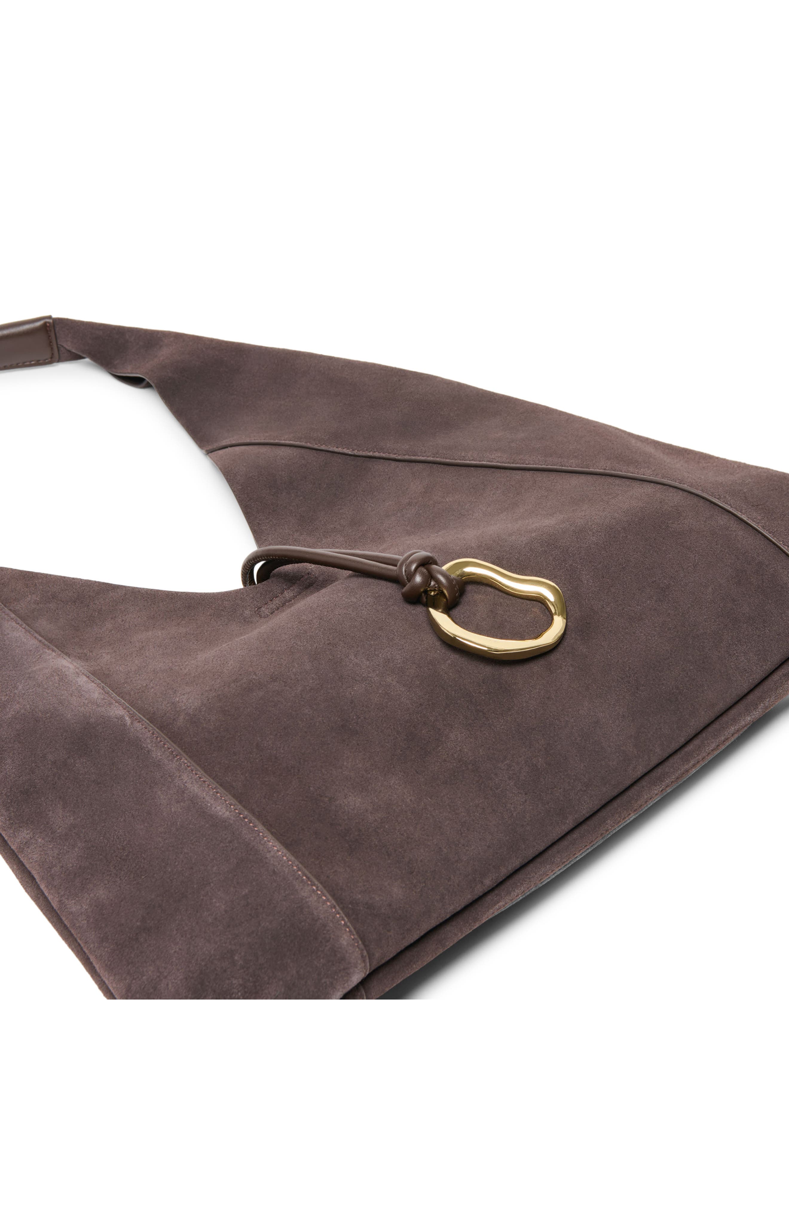 Dolce Vita Malin Suede Hobo Bag, Alternate, color, Chocolate