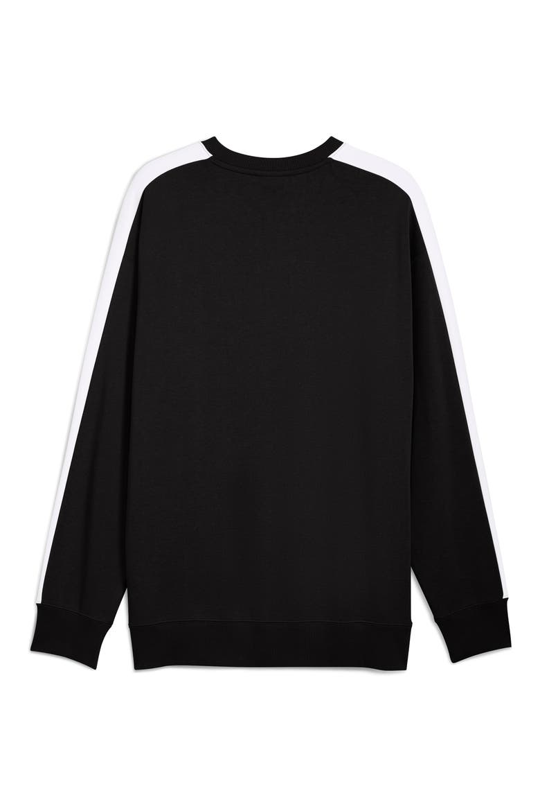 T7 Relaxed Crewneck Sweatshirt, Alternate, color, PUMA BLACK
