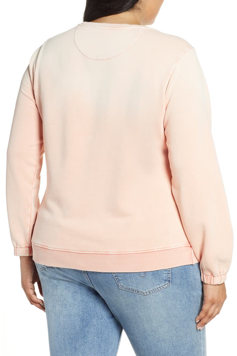 Lucky Logo Washed Sweatshirt, Alternate, color, LOBSTER BISQUE