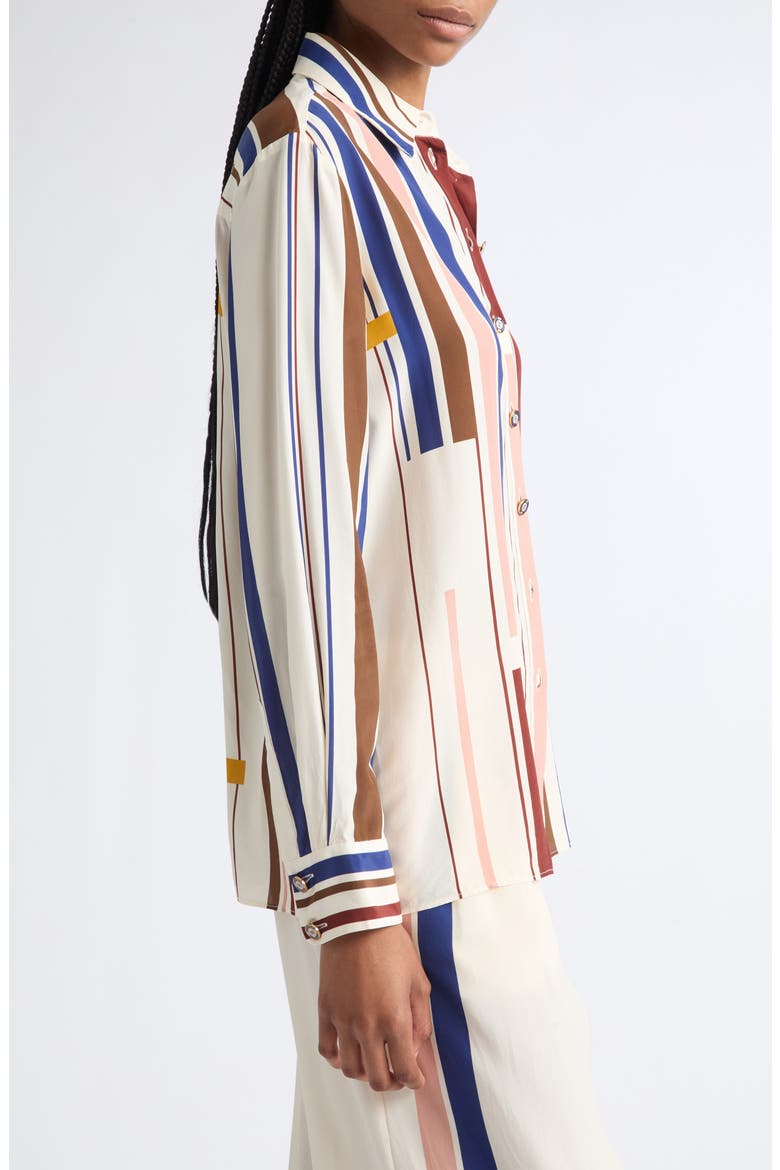 Graphic Stripe Relaxed Shirt, Alternate, color, GRAPHIC STRIPE