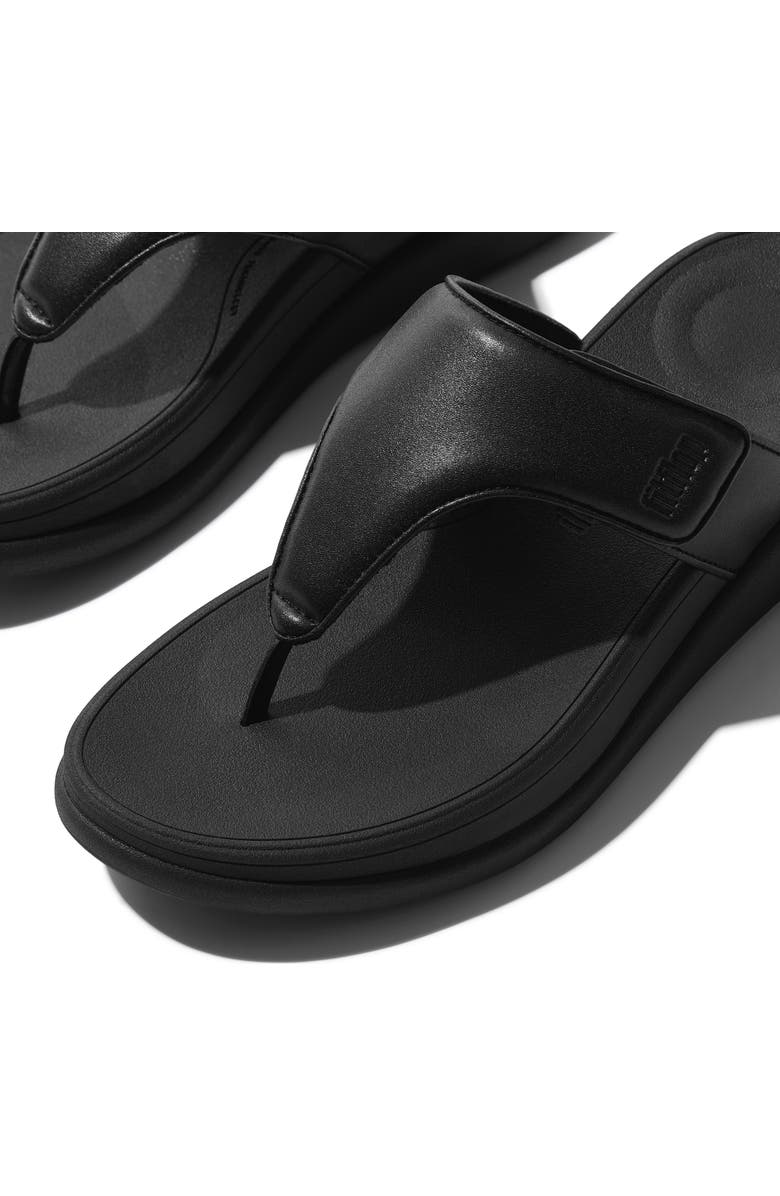 FitFlop F-Mode Go Adj Flatfo Toe-Post, Alternate, color, All Black