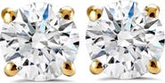 Bliss Diamond Certified 1.47Ct Round Diamond Studs in 14k Gold Lab Grown