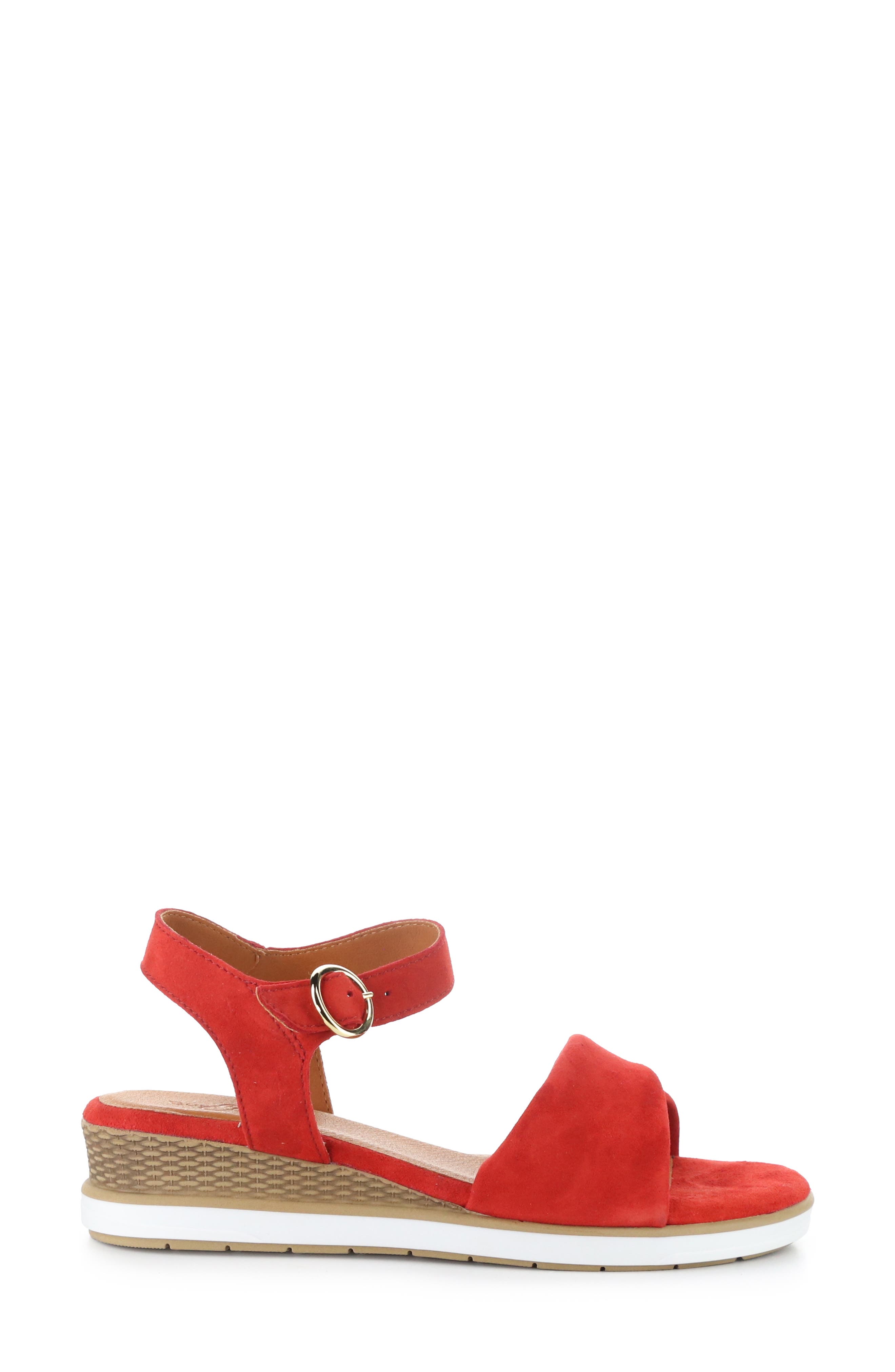 Avon Platform Wedge Sandal, Alternate, color, RED