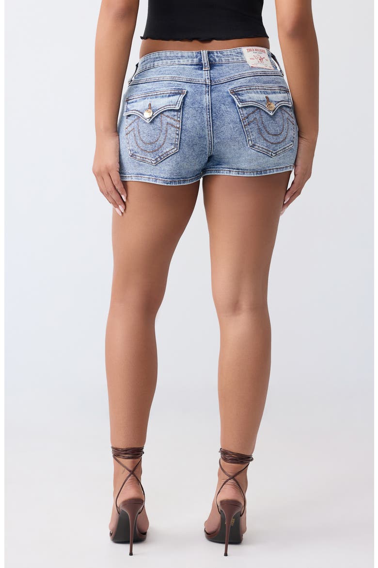 Jennie Low Rise Denim Shorts, Alternate, color, MEDIUM AVENTURINE BLUE WASH