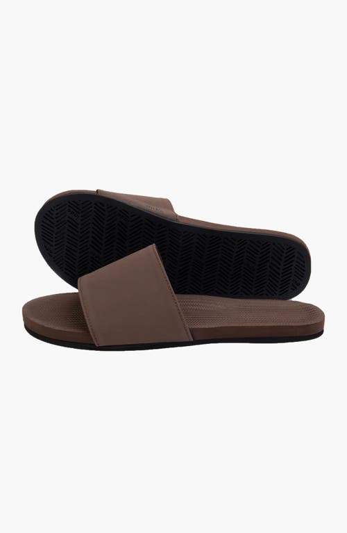 Indosole Responsibly-made Tire Sole Slide Sandals In Brown