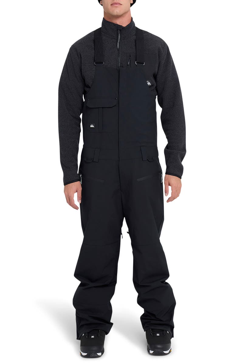 Quiksilver Utility Waterproof Snow Bib Ski Pants, Main, color, Black