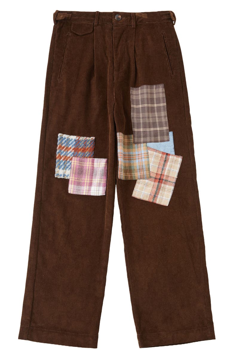 FOUND Patchwork Detail Corduroy Pants, Alternate, color,