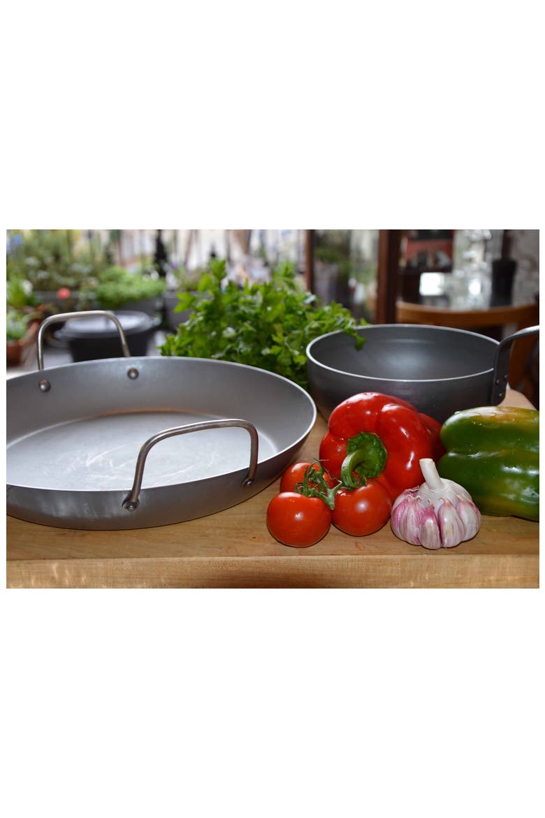 M'steel Carbon Steel Paella Pan, Alternate, color, STEEL