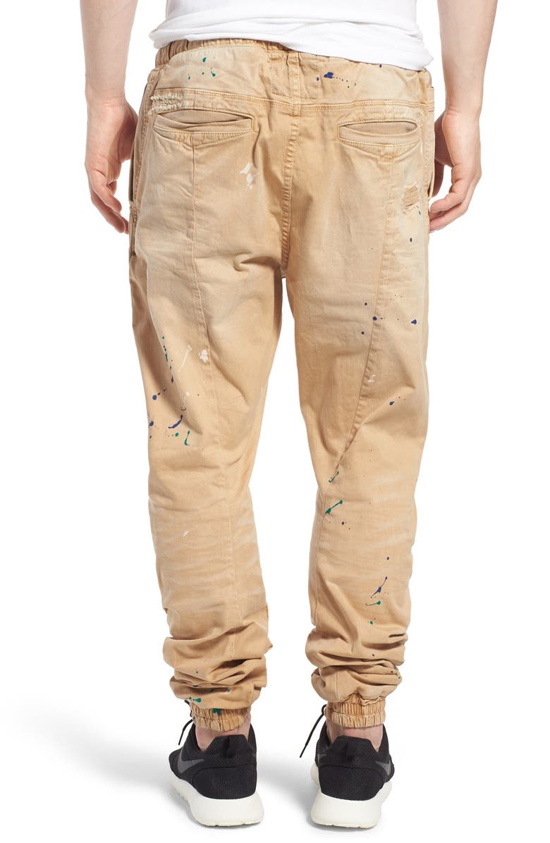 PRPS 'Damiana' Splatter Paint Stretch Woven Jogger Pants, Alternate, color, 