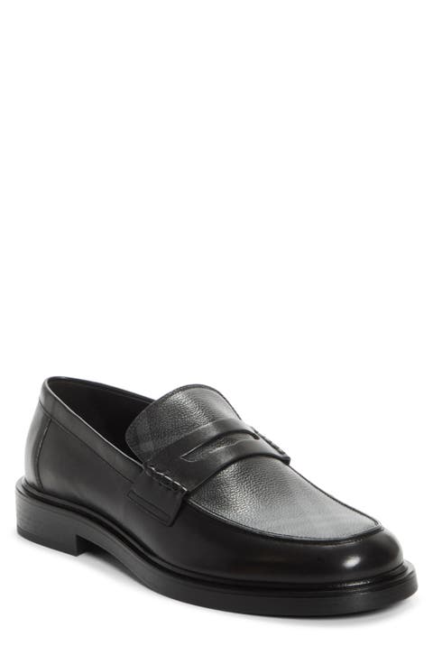 Pembroke Check & Leather Penny Loafer