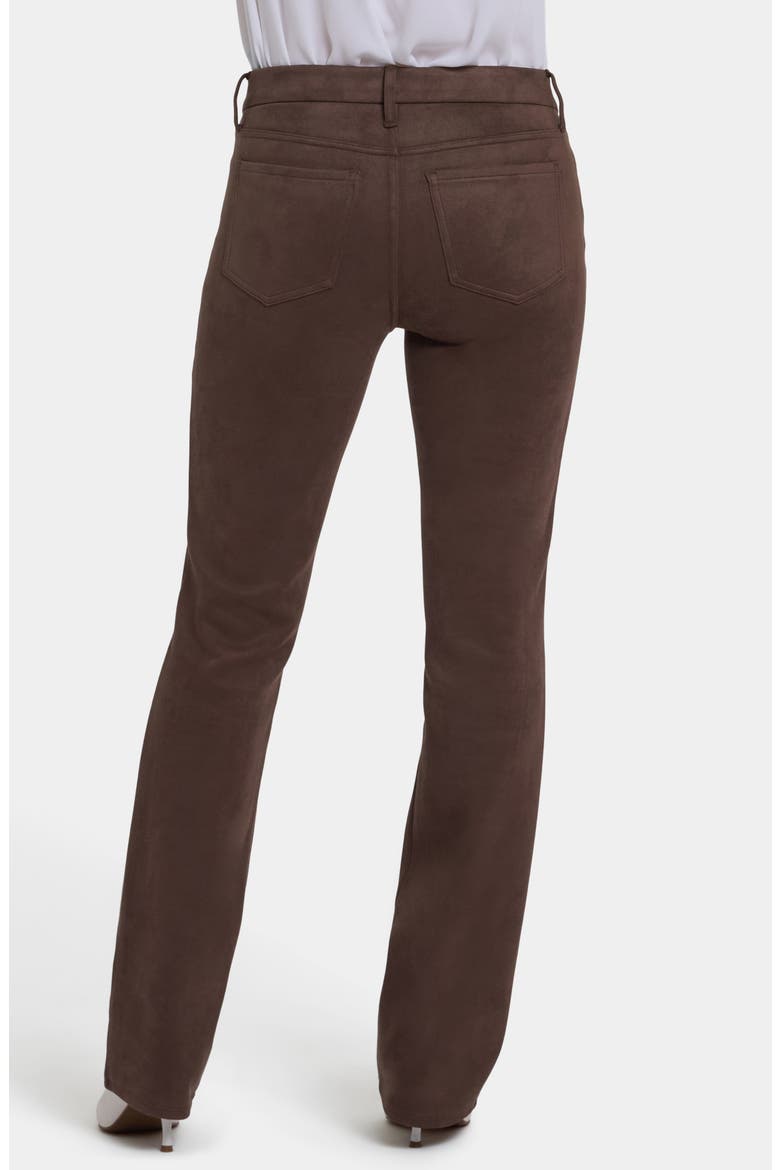 Marilyn Straight Leg Faux Suede Pants, Alternate, color, COFFEE BEAN