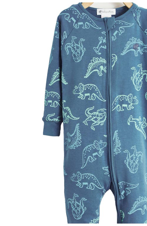 Babycottons Rex Zip One-piece Snug Pajamas In Navy