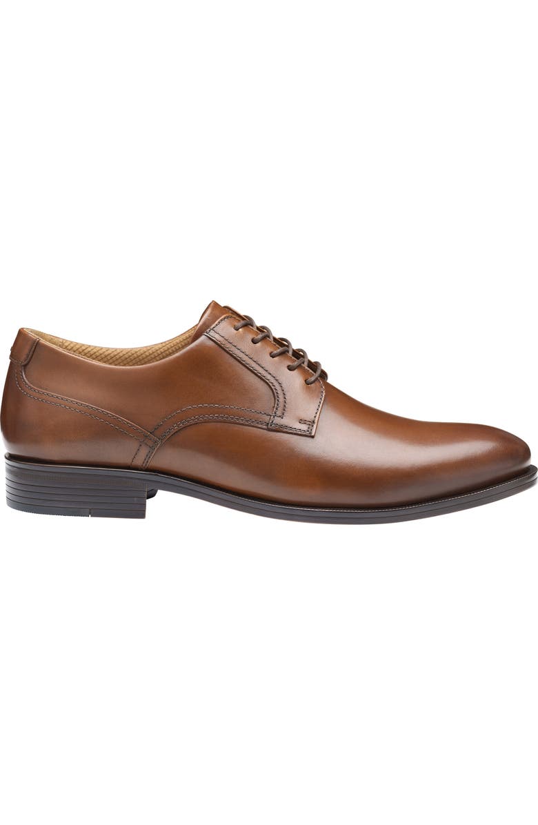 Johnston & Murphy Reeve Plain Toe Derby, Alternate, color, Brown Full Grain