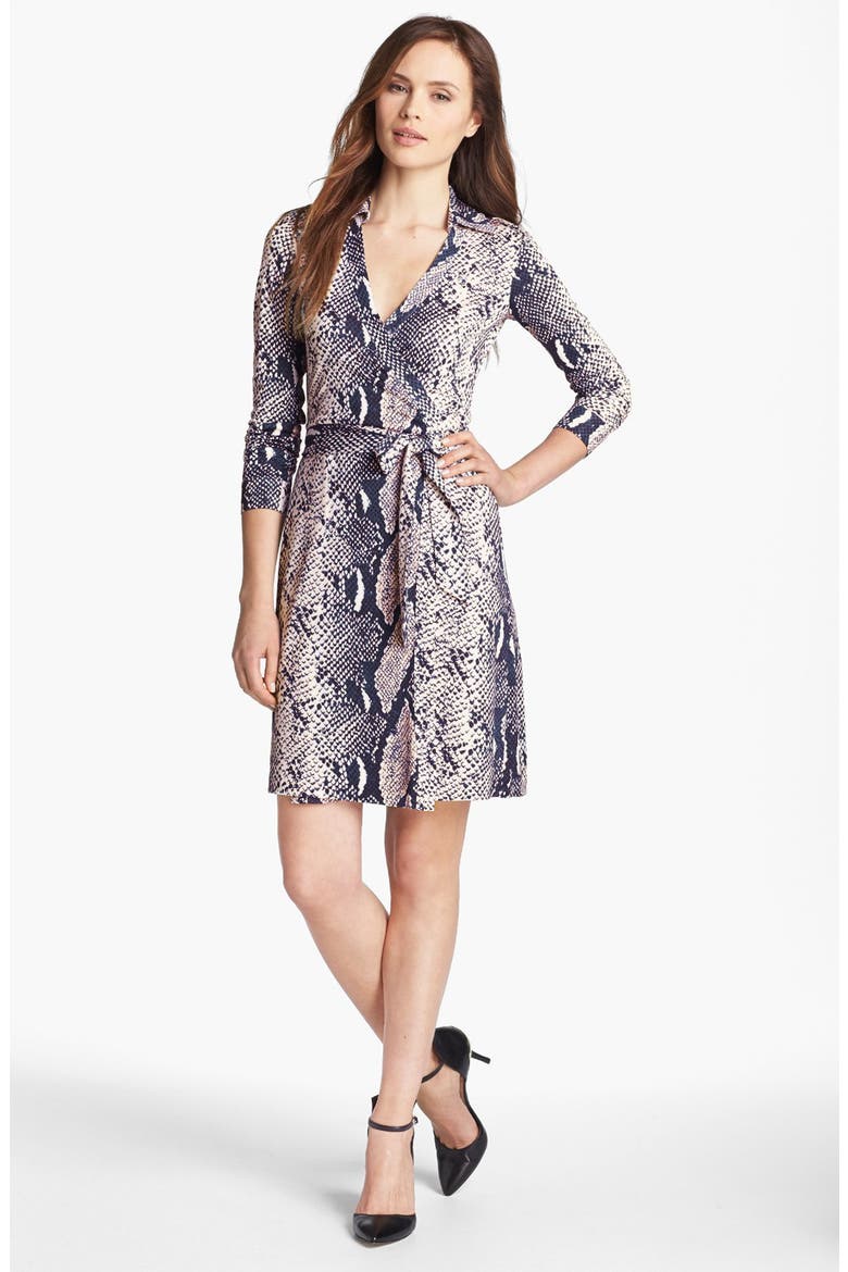 'New Jeanne 2' Silk Jersey Wrap Dress, Main, color, PYTHON TWO