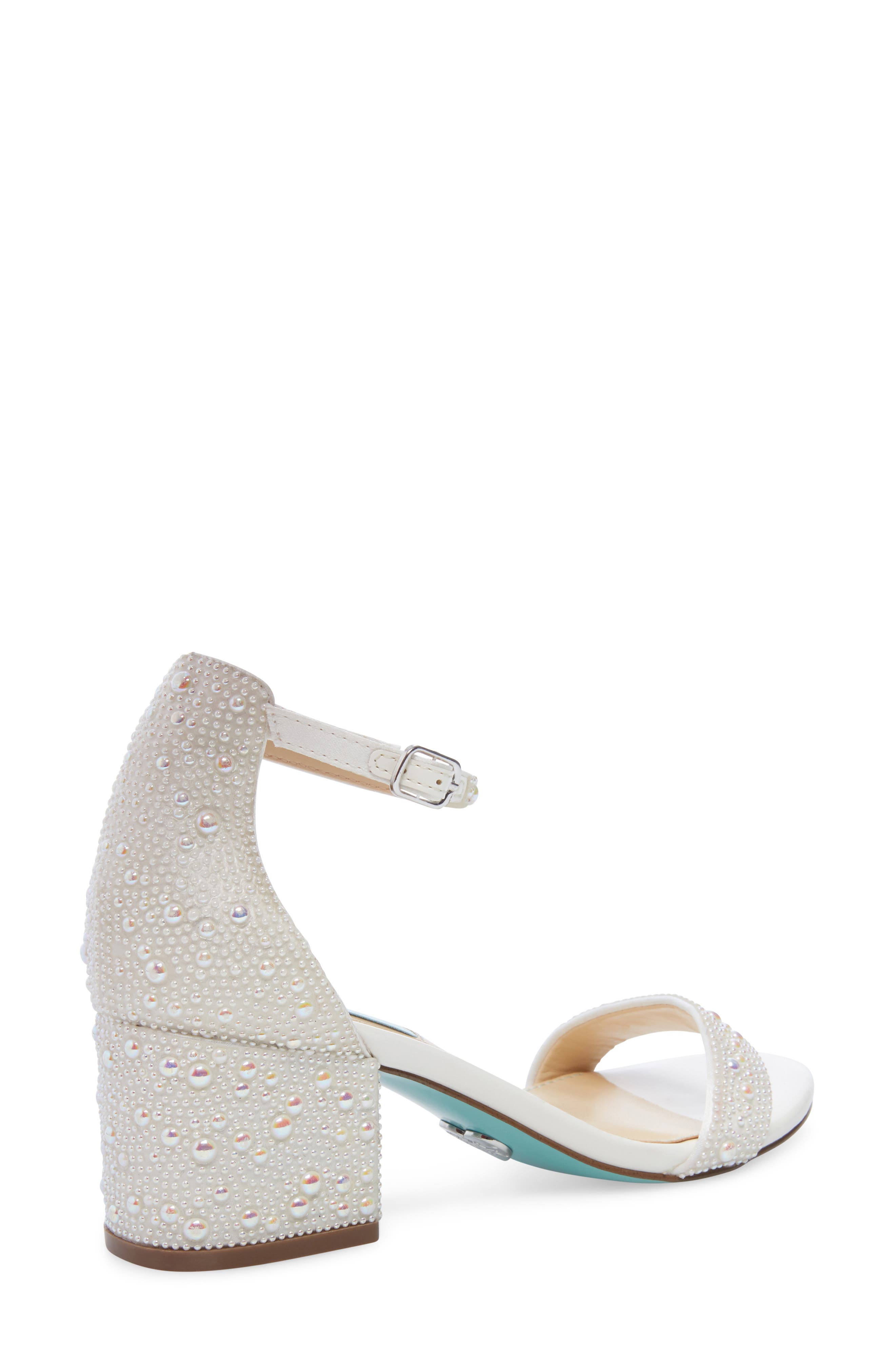 Mari Crystal Ankle Strap Sandal, Alternate, color, WHITE
