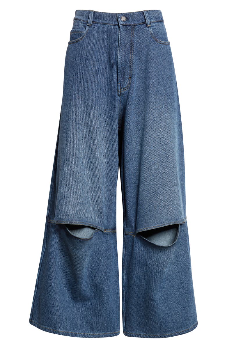 MELITTA BAUMEISTER Cutout Wide Leg Jeans, Alternate, color, Blue