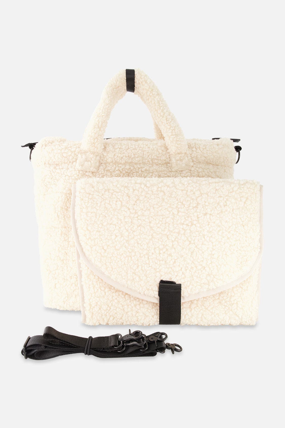 Deux par Deux Fleece Changing Mat Stroller Straps Diaper Bag, Alternate, color, 