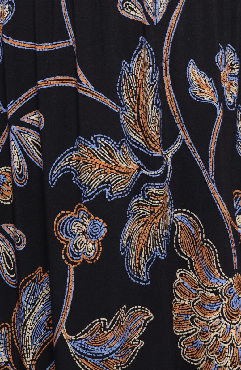 Petal & Pup Loveen Print Maxi Dress, Alternate, color, Black Floral