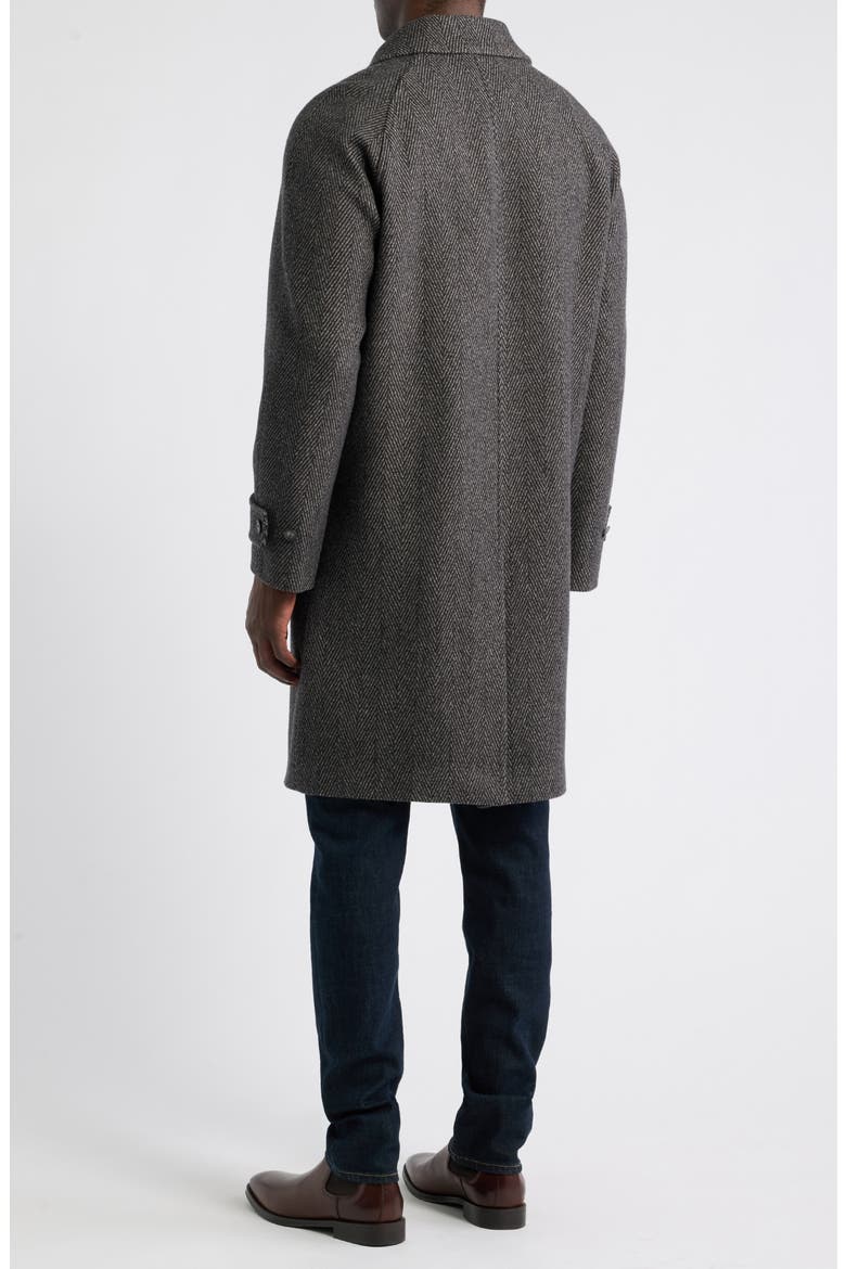 Herringbone Wool Coat, Alternate, color, MEDIUM BROWN