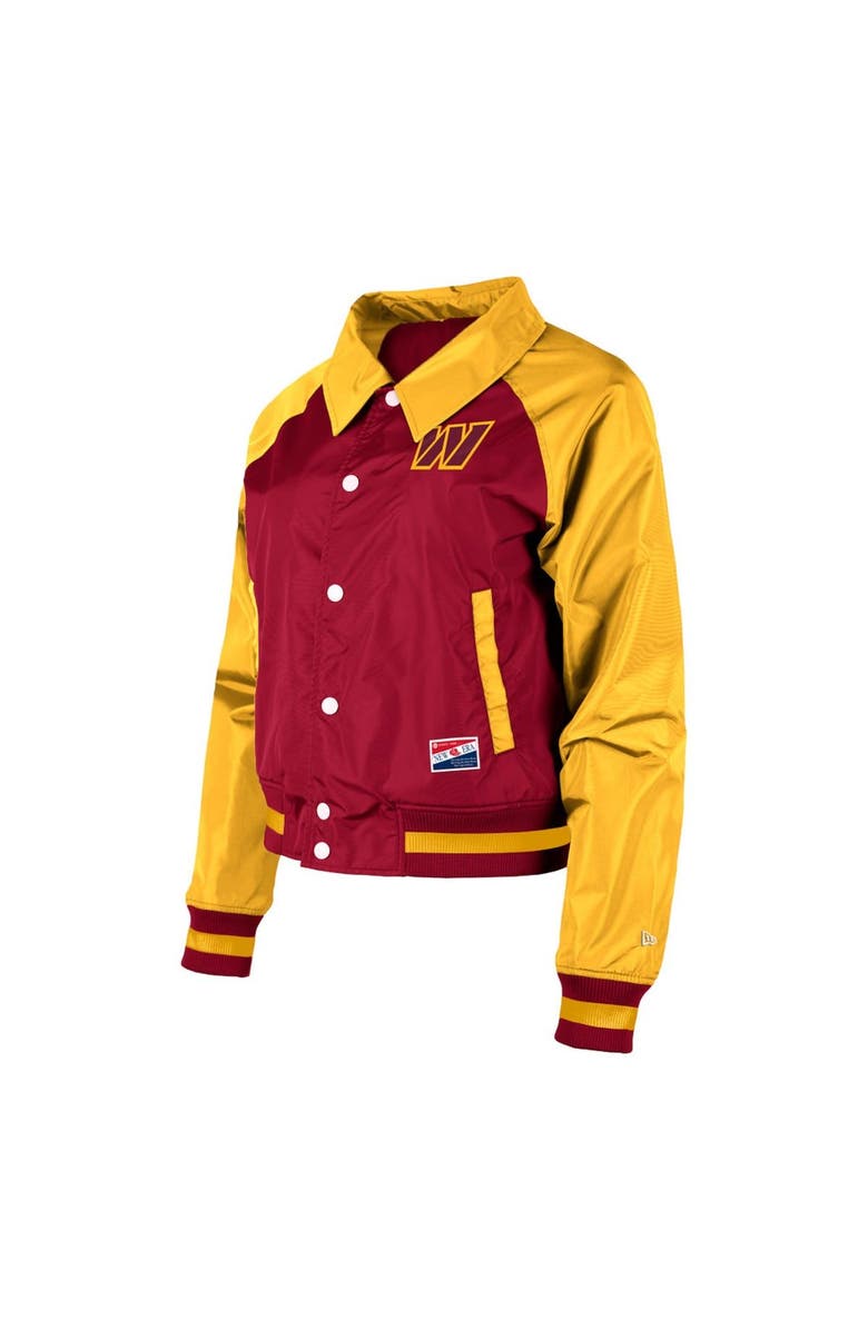 New Era Women's New Era Burgundy Washington Commanders Coaches Raglan Full-Snap Jacket, Alternate, color, 