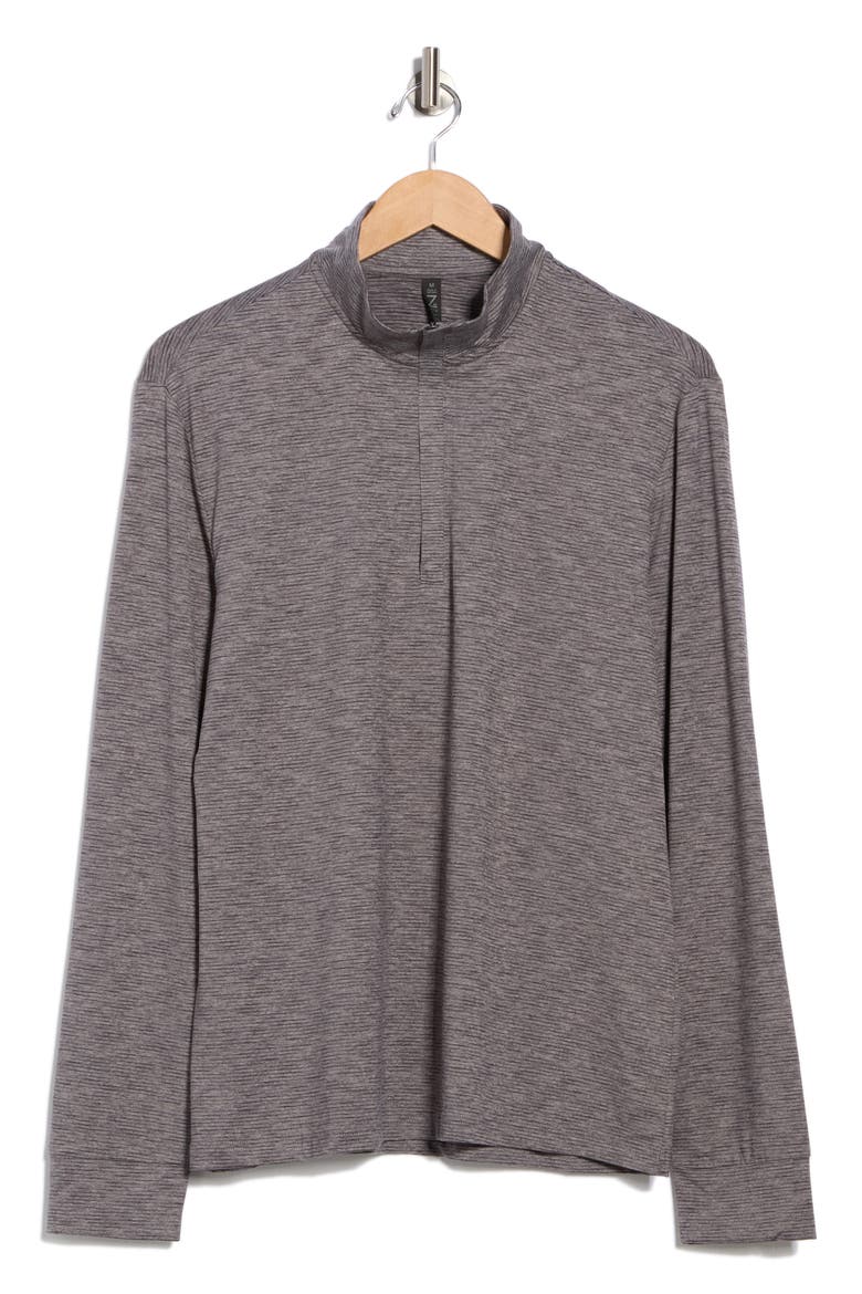 Fore Stripe Quarter Zip Pullover, Alternate, color, GREY FORGED
