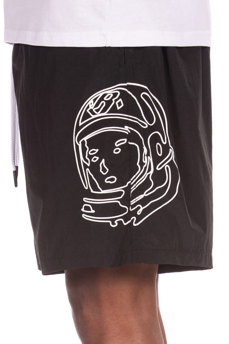 BB Helmet Nylon Drawstring Shorts, Alternate, color, BLACK