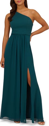 【海外限定】AdriannaPapell ガウン☆One Shoulder Chiffon Gown Amazon.com: Adrianna Papell Women's One Shoulder Chiffon