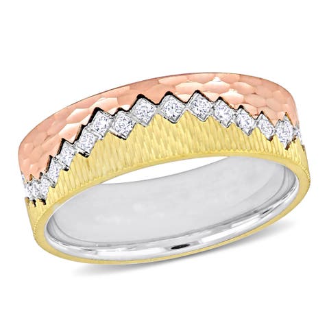 Cubic Zirconia Zigzag Wedding Band 14k