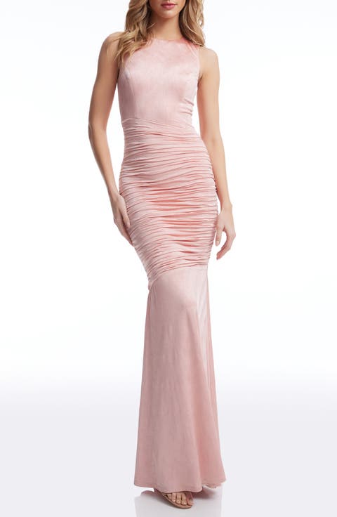 Violetta Ruched Sleeveless Gown