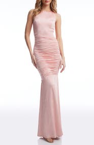 Dress the Population Violetta Ruched Sleeveless Gown