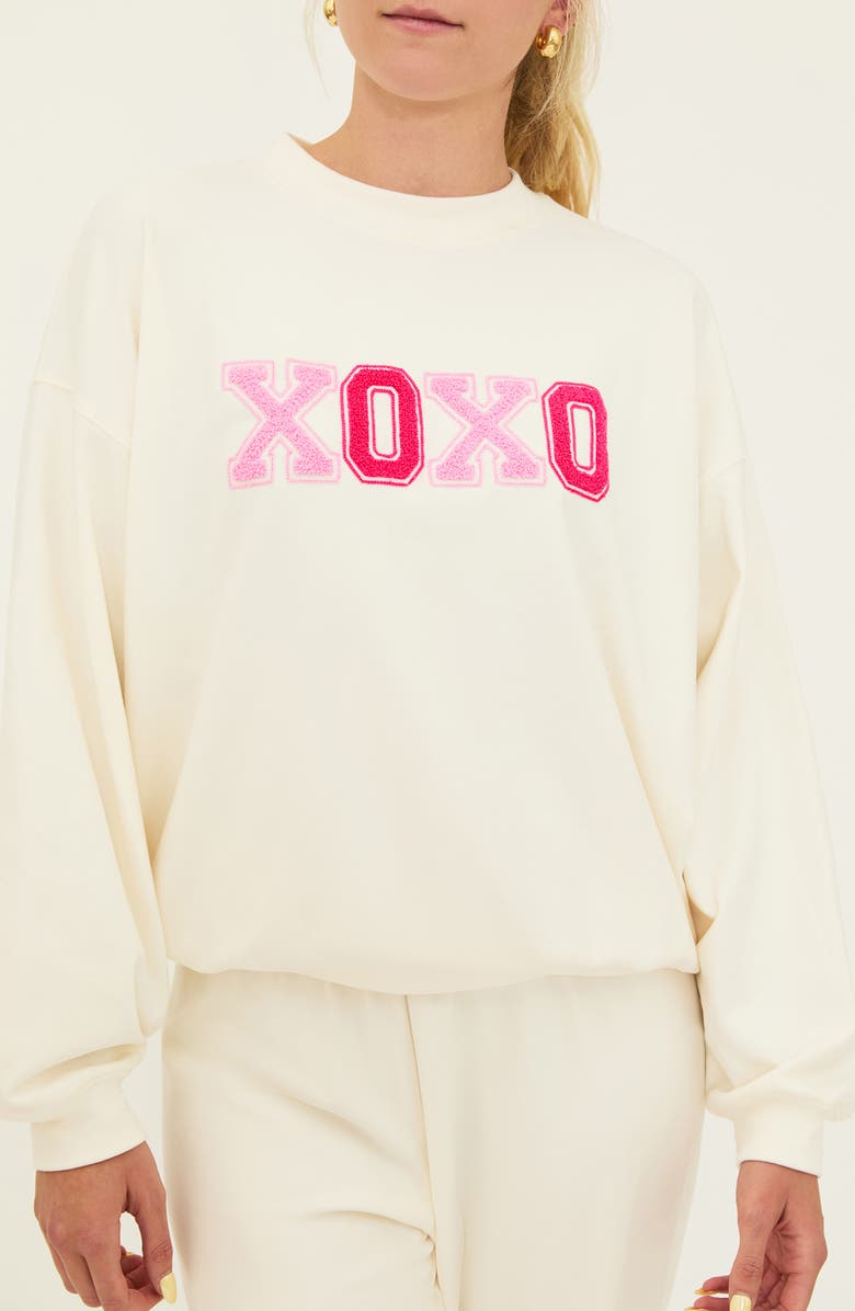 Beach Riot Devyn XOXO Graphic Sweatshirt, Alternate, color, 