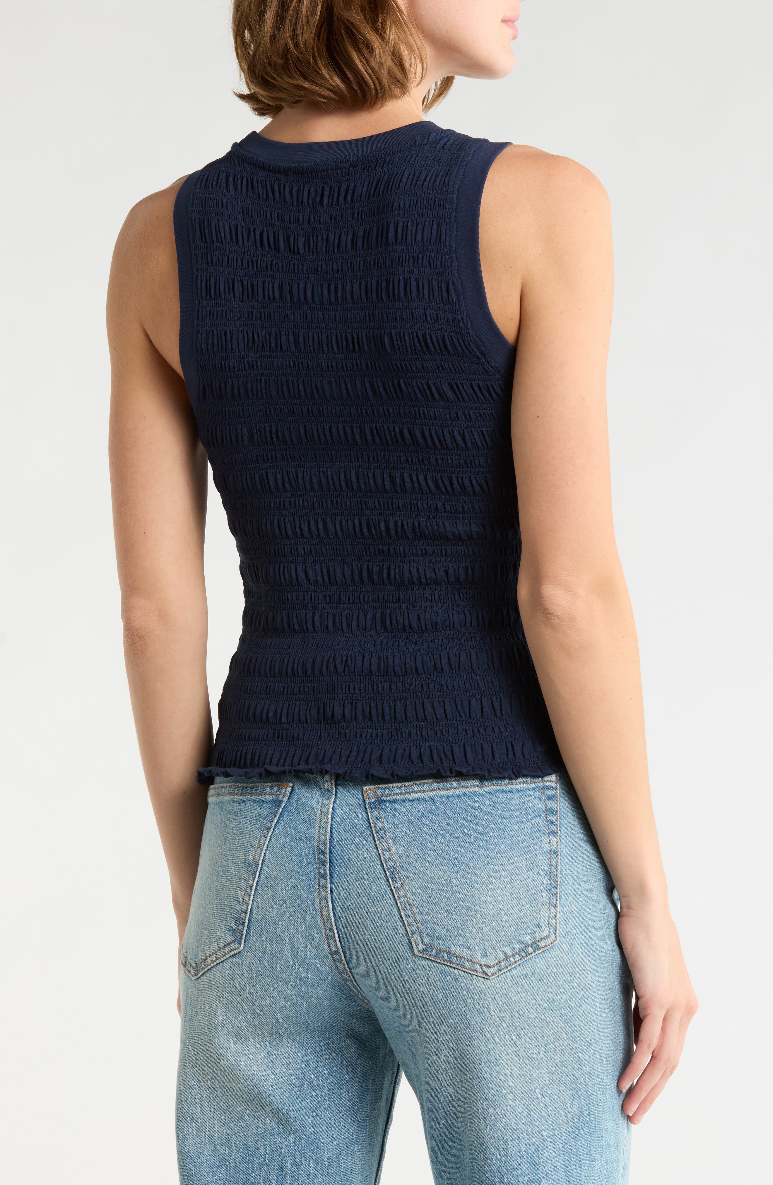 Smocked Crewneck Tank - image 4