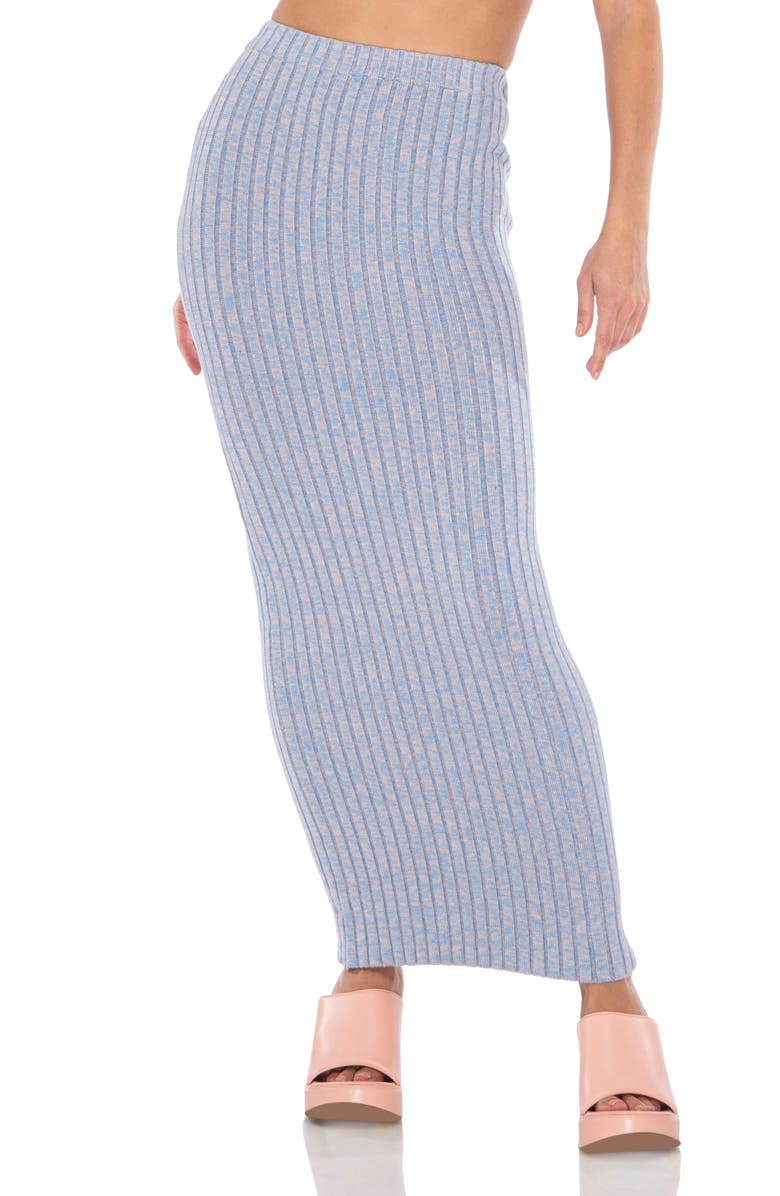AFRM Pinto Marled Ribbed Maxi Skirt, Alternate, color, 
