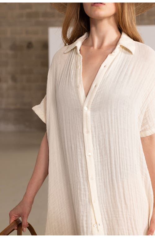 Gottex Beach Life Resort Swim Cover Up Kaftan Full Btn In Natural