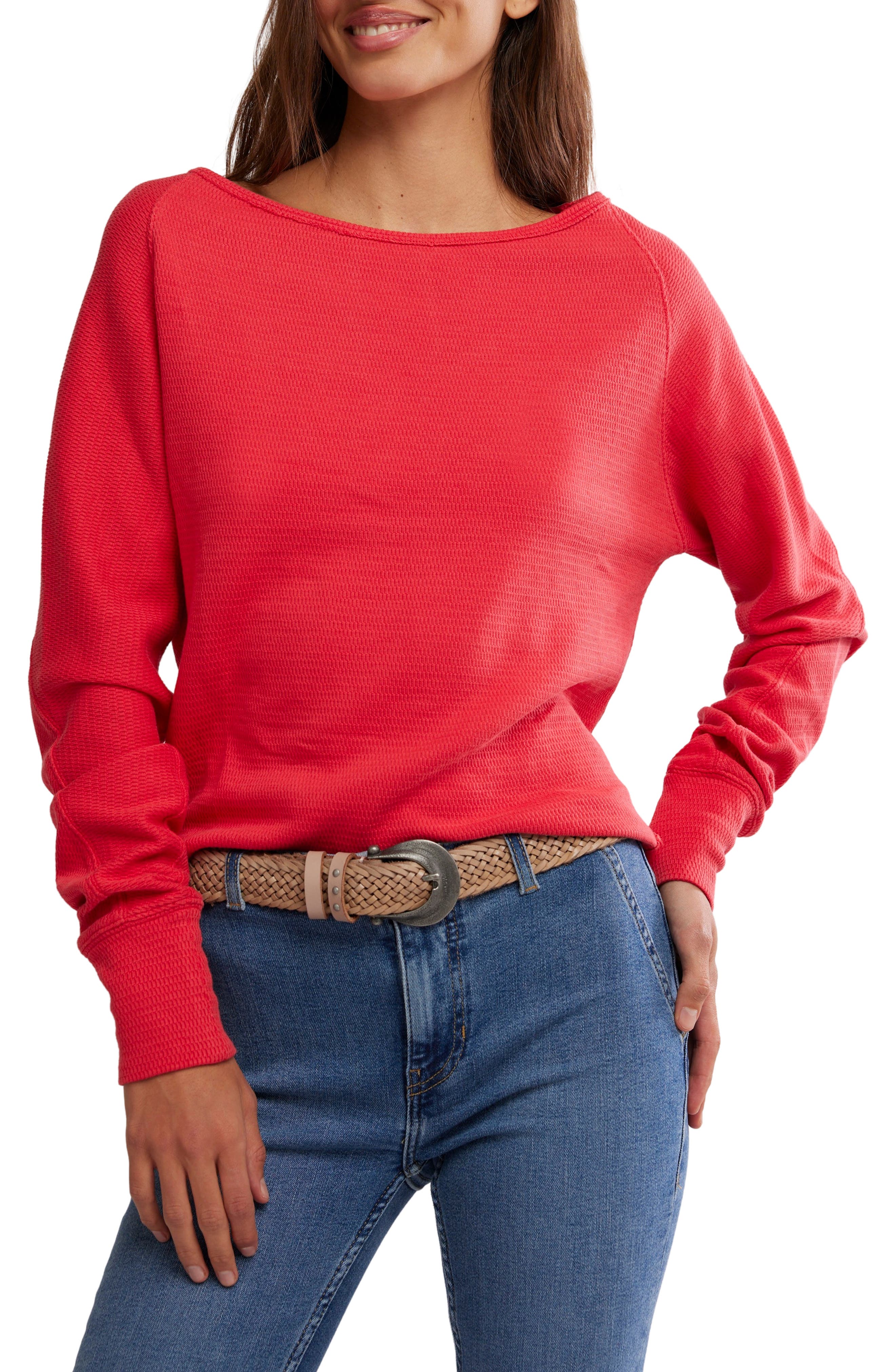 Free People Jess One-Shoulder Thermal Top