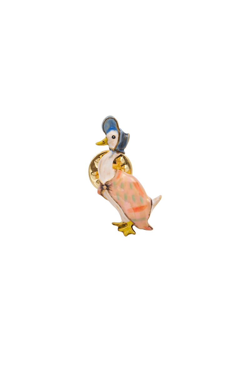 x Peter Rabbit Jemima Brooch, Main, color, Gold