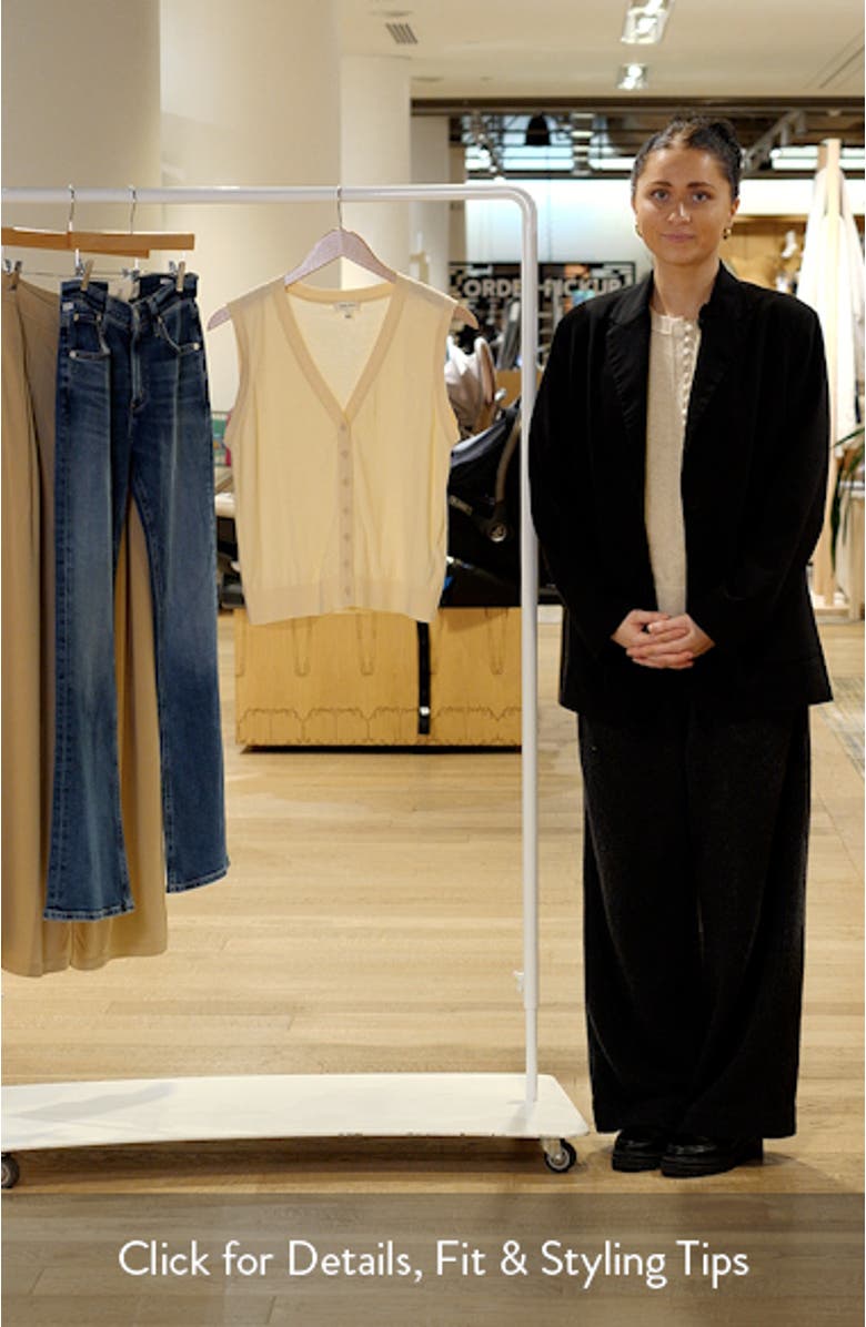 Button Front Cotton Sweater Vest, sales video thumbnail