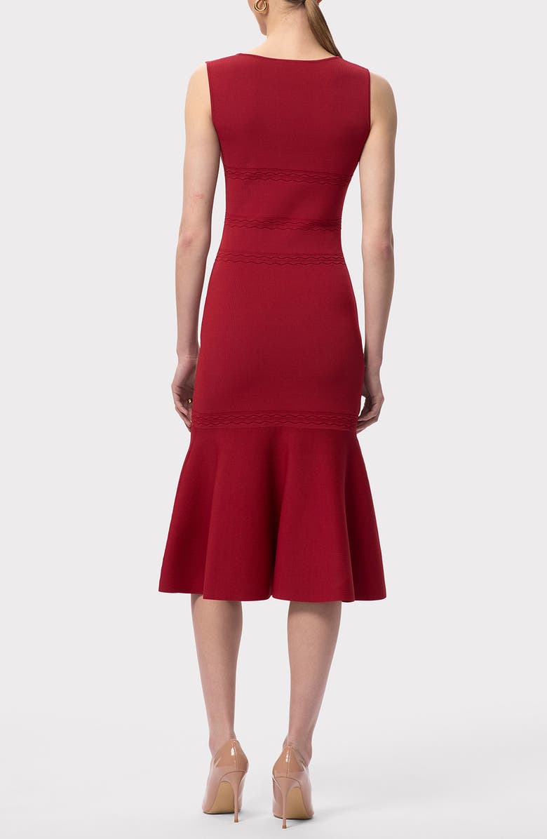 Herve Leger The Camille Flute Hem Dress, Alternate, color, Cabernet