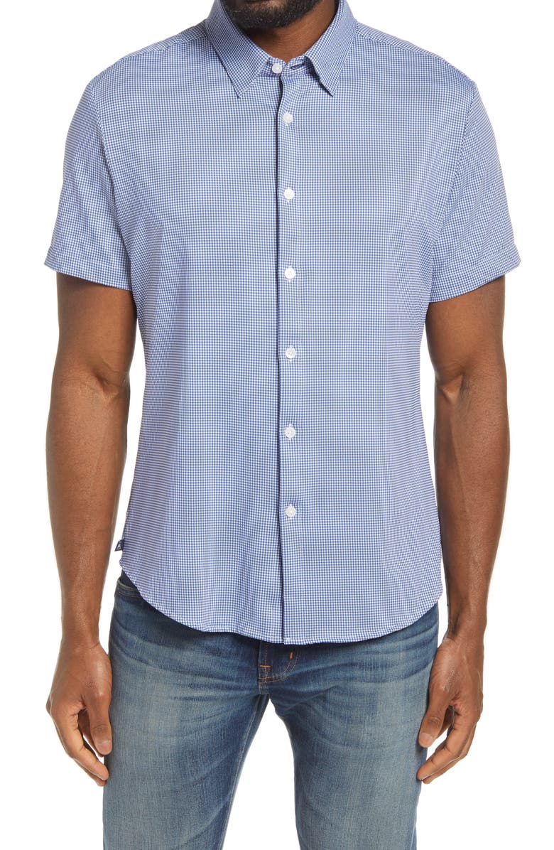 Mizzen+Main Beckett Trim Fit Gingham Shirt, Main, color,